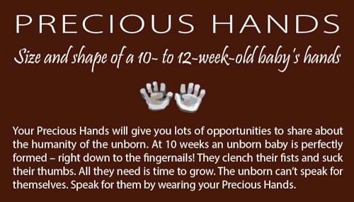 Precious Hands, Silver Plated, Development Card Jewelry, Lapel Pin