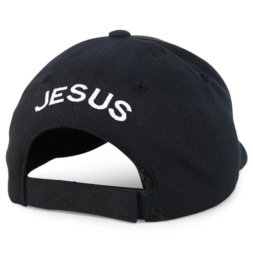 Trendy Apparel Shop Only Jesus Praying Hand Embroidered Christian Ball Cap - color: Black 1