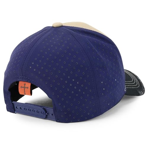 Trendy Apparel Shop Only Jesus Praying Hand Embroidered Christian Ball Cap - color: Khaki Black 7