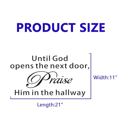 VODOE Scripture Wall Stickers for Bedroom: Apply in Under 30 Min - color: Until God Opens the Next Door, size: Small