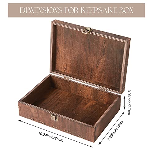 AW BRIDAL Wedding Keepsake Box with Lids, Mr and Mrs Engraved Wood Memories Box for Storage, Bridal Shower Gifts for Bride, Engagement Gifts for Couples, Wedding Gift for Bride and Groom - color: Mr & Mrs Let's keep making memories