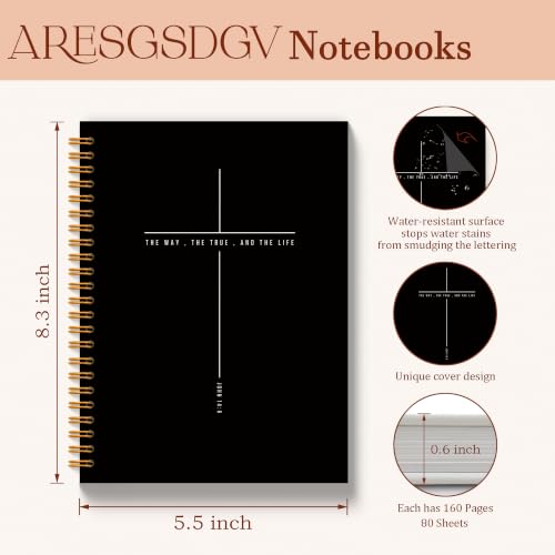 Christian Gifts Journals for Women Men 5.5x8.3in - color: John 14.6