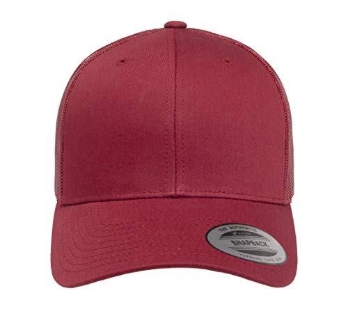 Yupoong Yp Classics Retro Trucker Cap - color: Cranberry, size: One Size, style: Single