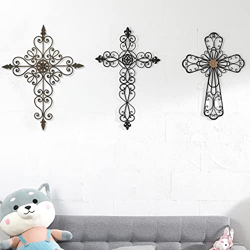 Retrome 27" H Metal Cross Wall Decor, Arrow Accents, Bronze………
