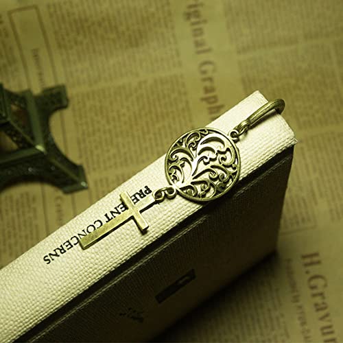 BLBMH Metal Feather Bookmark for Christian Bible Book Marker for Women -FC - color: A-feather & Cross