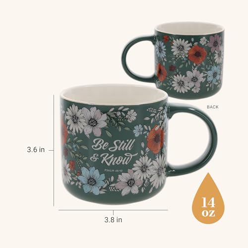 Christian Art Gifts Be Still and Know Ceramic Coffee Mug for Women