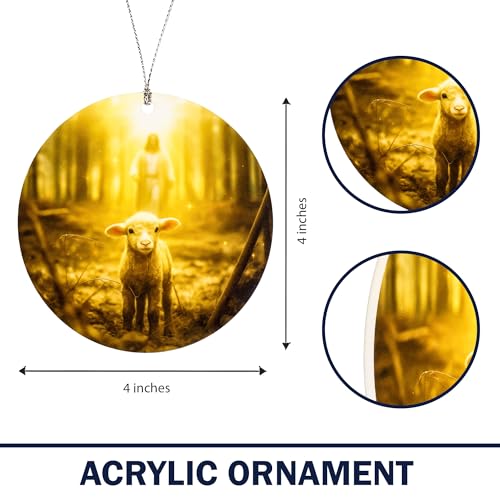 Christian Christmas Ornament 2026 - Religious Christmas Ornaments - Acrylic Ornament Christian Christmas Decor Gifts for Friends, cowoker, Men, Women, Office RUSATEN Tmlnativity - color: Found2