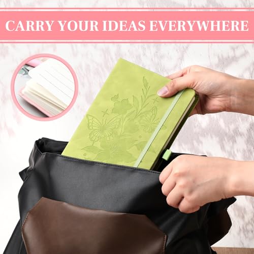 Yaomiao 12 Pcs International Womens Day Gifts for Women Bulk A5 Leather Journals and Pens with Springtime Flowers and Bible Verse Small Inspirational Prayer Gifts for Church Office School Supplies