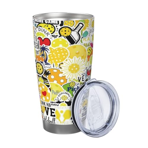 Pickleball Gifts for Women,Daisy Pickleball Tumbler Vacuum Insulated Stainless Steel Coffee Travel Mugs Water Bottle for Pickleball Lovers 20oz - style: daisy pickleball