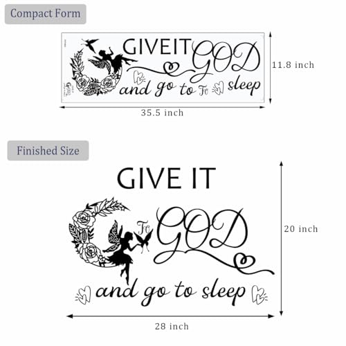 Vinyl Wall Art Decal - Give It to God and Go to Sleep IGN - Bedroom Wall Decor Above Bed Modern Inspirational Religious Quote Sticker for Home Office Bedroom Living Room Classroom Decor.