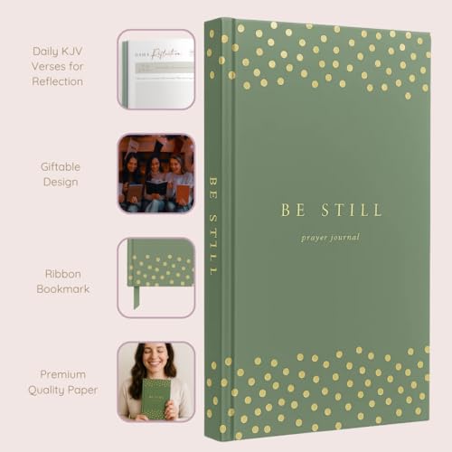 Daily Prayer Journal with Prompts | 90-Day Guided Devotional & Scripture Reflection | Bible Study and Spiritual Growth Tracker | Undated Faith Planner, 5.5x8" - Sage Green Dotted - color: Dotted Sage Green
