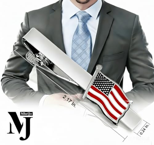 Tie Clips for Men, Mens Tie Clip Silver, Mens Tie Bars, Clip on Tie for Men - color: Silver Tie Clip F