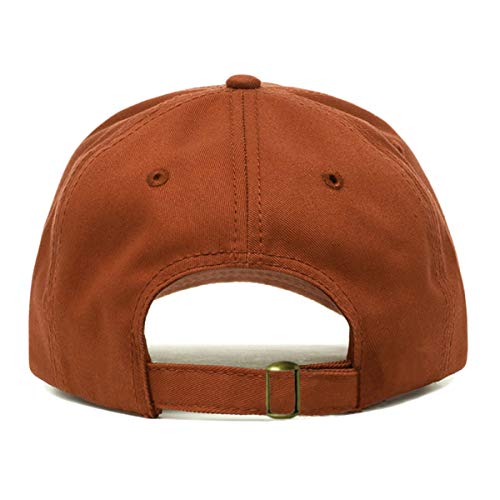 Faith is Greater Than Fear Baseball Hat, Embroidered Dad Cap, Unstructured Adjustable Strap Back (Multiple Colors) - color: Burnt Orange