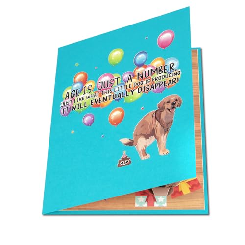 Funny Dog Pop Up Card, Father's Day Funny Cards - color: Funny Dog