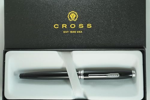 Cross Coventry Black Lacquer Rollerball Pen, Medium Point, Black Ink - color: Black