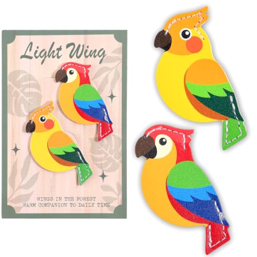 2 Pcs Cute Bird Leather Bookmarks, Adorable Corner Page Accessories, Vintage Themed Book Page Holders, Durable Book Markers for Reading Reading Gifts for Girls Women Teenage & Book Lovers(Green) - style: Bird 2