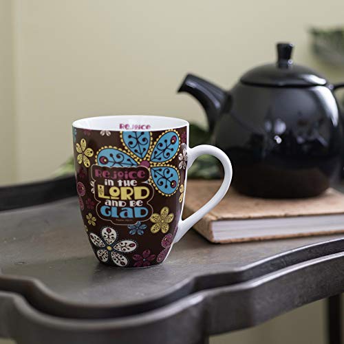 Divinity Boutique 22184 Boxed Mugs, Paisley Flowers, 12 ounce - color: Paisley Flowers