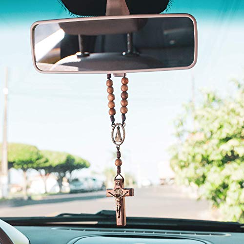 Intercession Car Rearview Mirror Rosary (Aparecida) - style: Aparecida