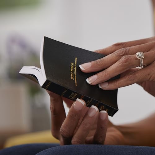KJV Holy Bible: Pocket New Testament with Psalms and Proverbs, Black Softcover, Red Letter, Comfort Print: King James Version