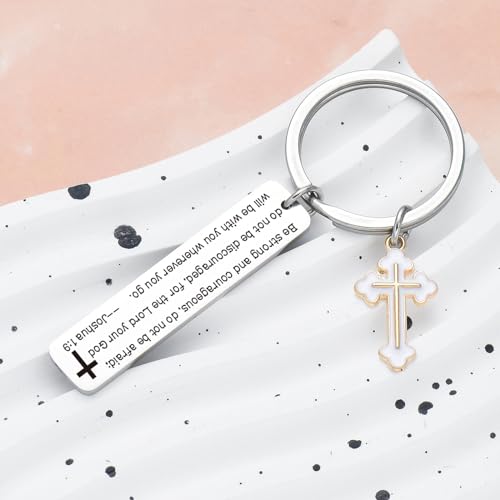 Christian Key Chain Faith Keychain Biblical Jewelry Motivational Gifts For Women Christening Gift