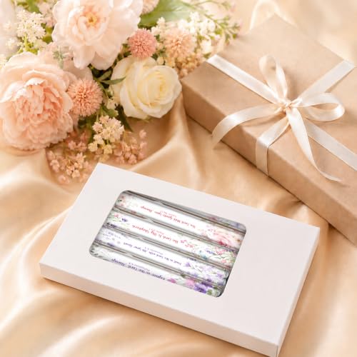 Encouragement Christian Gifts for Women, 6 Pack Floral Bible Verse Pens - color: pink06