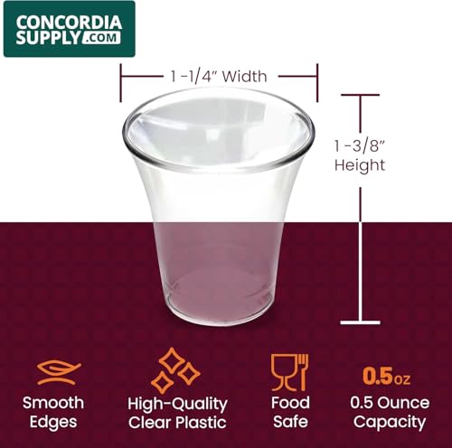 Concordia Supply Communion Cups 1-3/8" Recyclable Clear Plastic (2000 Cups) - color: Transparent, size: 2000 Count