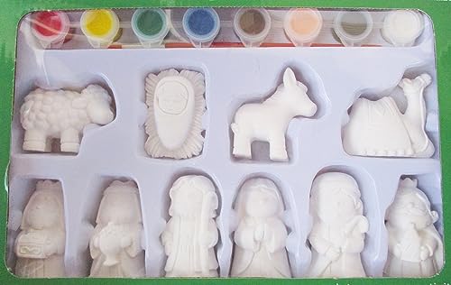 Christmas Crafts Paint Your Own Nativity Kit - Makes 10 Figures
