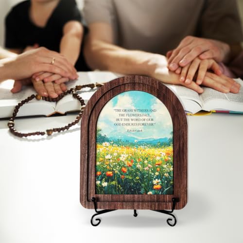 Isaiah 40:8 Wood Plaque Signs,Christian Desk Decor - color: Isaiah 40:8