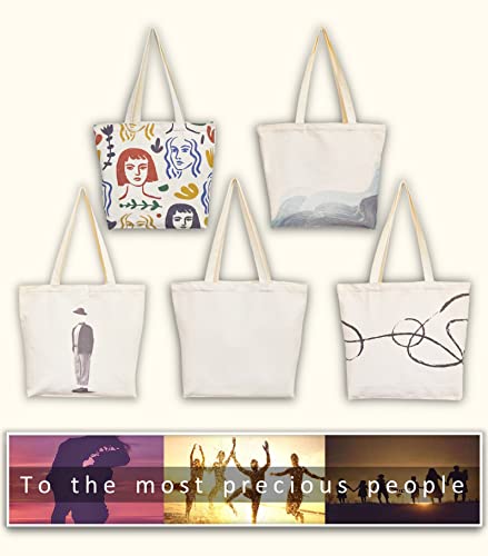 Canvas Tote Bag, Pockets, Zipper, Durable, Lightweight, Cotton Shopping Cloth Bag, Gifts - color: Abstract Men
