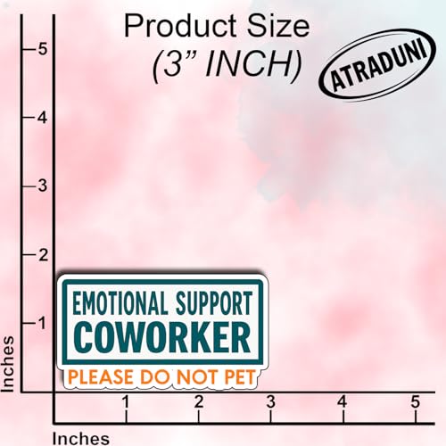 (3Pcs) Emotional Support Coworker Please Do Not Pet Stickers Funny Office Humor Quote Coworker Gifts Waterproof Vinyl Decals for Laptop Water Bottle Car Size 1.8" x 3" - color: Emotional Support Coworker Please Do Not Pet