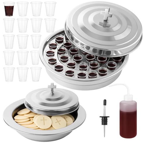Communion Set, 40-Cup Communion Tray with Lid