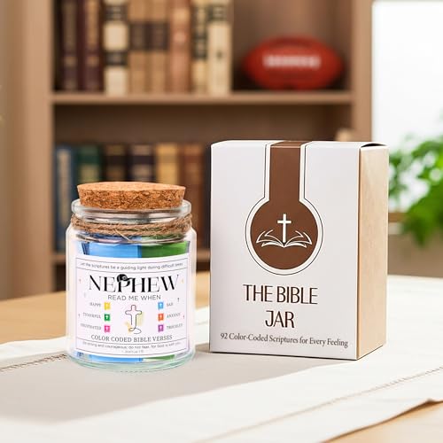 Bible Verse Jar for Nephew – 92 Strength Scriptures - color: Bible For Nephew