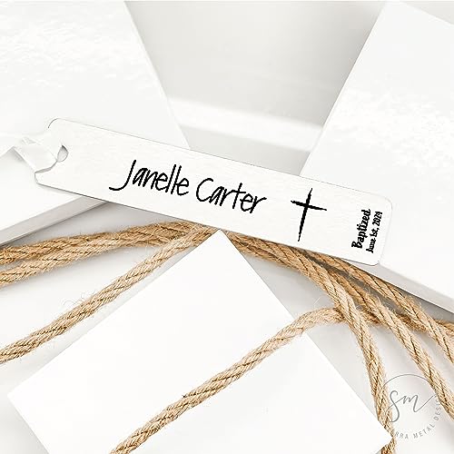 Personalized Baptism Bookmark Gift Idea for Friend Sister Bookmark Baptized Date Christian Present Birthday for Her Name Washed by the Water BAPTIZE-Book