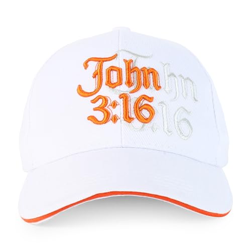 Trendy Apparel Shop John 3:16 I Love Jesus 3D Embroidered Christian Structured Baseball Cap - color: White 2