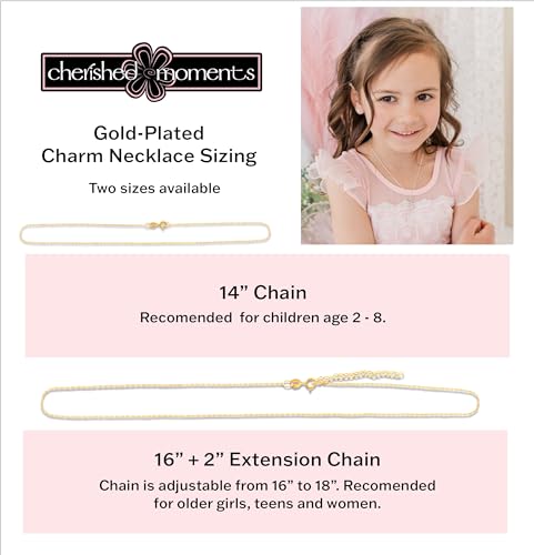 Cherished Moments Heart Necklace, .925 Sterling Silver or 14K Gold-Plated - color: White, Pink