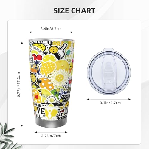 Pickleball Gifts for Women,Daisy Pickleball Tumbler Vacuum Insulated Stainless Steel Coffee Travel Mugs Water Bottle for Pickleball Lovers 20oz - style: daisy pickleball