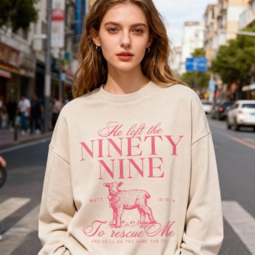 Fall Oversized Crewneck Sweatshirt For Women Men Kingdom Of God - color: Army Green, size: X-Large