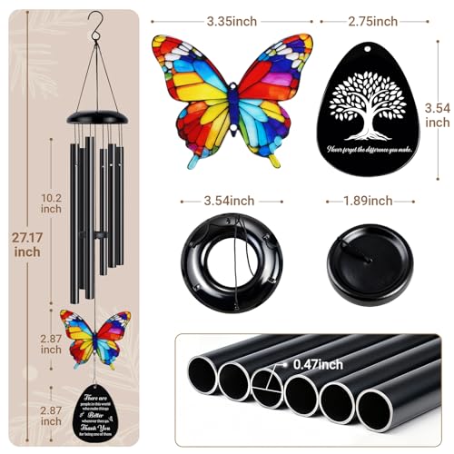 Thank You Gifts for Women,Appreciation Wind Chime Gift for Women - color: Thank You Gift