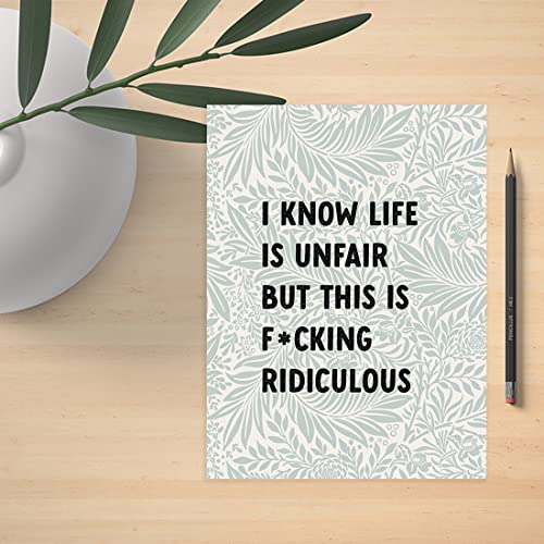 Andaz Press Jumbo Sympathy Card with Envelope, Sorry For Your Loss, Life Is Unfair But This Is F*cking Ridiculous, Pet Loss, Condolences Card with Big Blank Space For Friends Family 8.5" x 11", 1-Pack - color: Life Is Unfair
