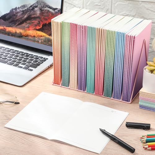 Handepo 100 Pack A5 Composition Notebooks 5"x8" Wide Ruled Notebook - color: Gradient Color, size: A5