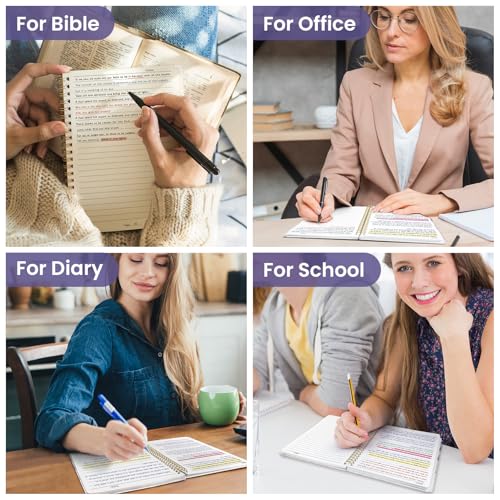Taja Lined Spiral Journal for Women, A5 Cute Hardcover Notebook for Work - color: B-Distant Peaks