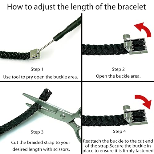Adjustable Leather Christian Bracelet For Men, Faith Religious Gifts - color: WWJD