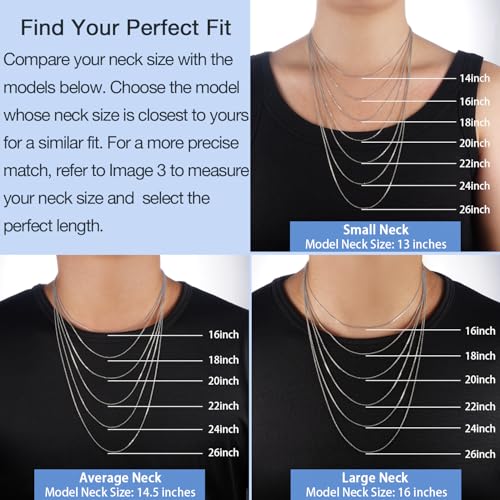 Jewlpire 925 Sterling Silver Chain Necklace for Women, 1.1mm Cable Chains 18K Gold Plated Chain for Women, Thin Sturdy Women's Chains Necklace 14 16 18 20 22 24 Inch - color: 925 Sterling Silver, size: 20 Inch