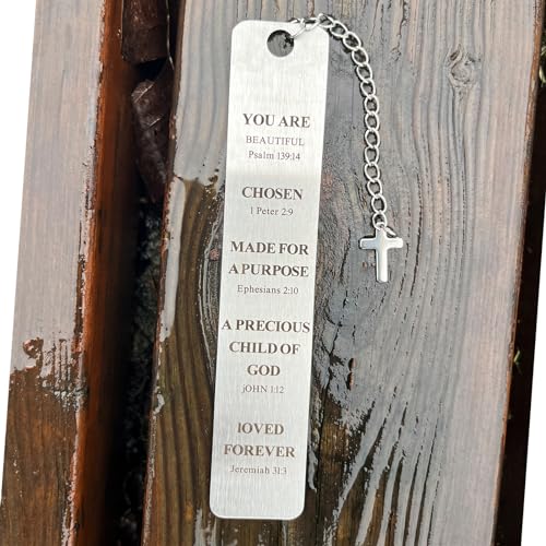 Bible Bookmarks Book Markers, Metal Christian Bookmark Gift Accessories (Psalm 139:14) - style: Psalm 139:14
