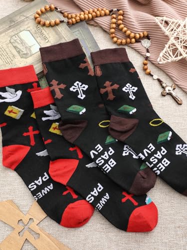 Shihanee 2 Pairs Pastor Socks Pastor Appreciation Gifts