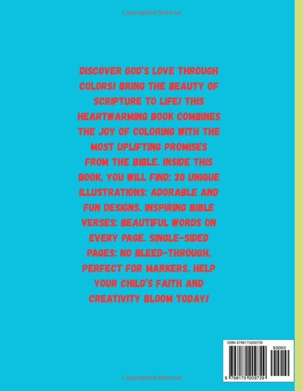 Bible Verse Coloring Book for Kids: Cute Kawaii Christian Coloring Pages with Inspiring Scripture and Easy Educational Bible Quotes for Toddlers, Boys and Girls (8.5 x 11 Inches)