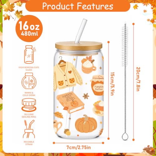 Fall Reading Tumbler Pumpkin Spice Cup with Lid Straw - style: fall reading