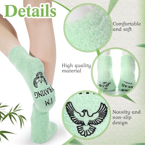 Glitopper 8 Pairs Christian Faith Socks Praying Fuzzy Funny Religious Gifts Bulk, I'm Not Sleeping, I'm Praying Novelty Jesus Socks for Adults Men Women Appreciation Christmas Gifts, 8 Colors