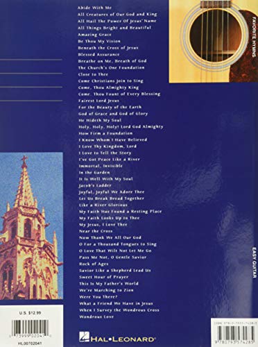 Favorite Hymns for Easy Guitar | Christian Guitar Songbook for Beginners and Students | Easy Sheet Music TAB Arrangements with Chords and Lyrics | 48 Worship Hymns for Practice and Performance