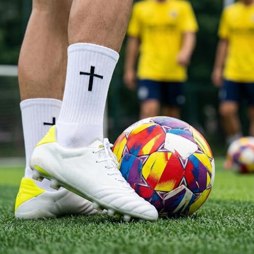 4/6 Pairs Cross Socks Christian Socks with Bible Verse for Church - color: White